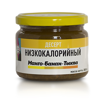 Десерт низкокалорийный Манго-Банан-Тыква